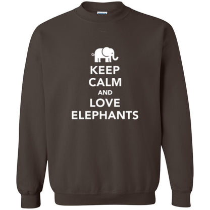 Elephant Lover T-shirt Keep Calm And Love Elephants T-shirt Dark Chocolate