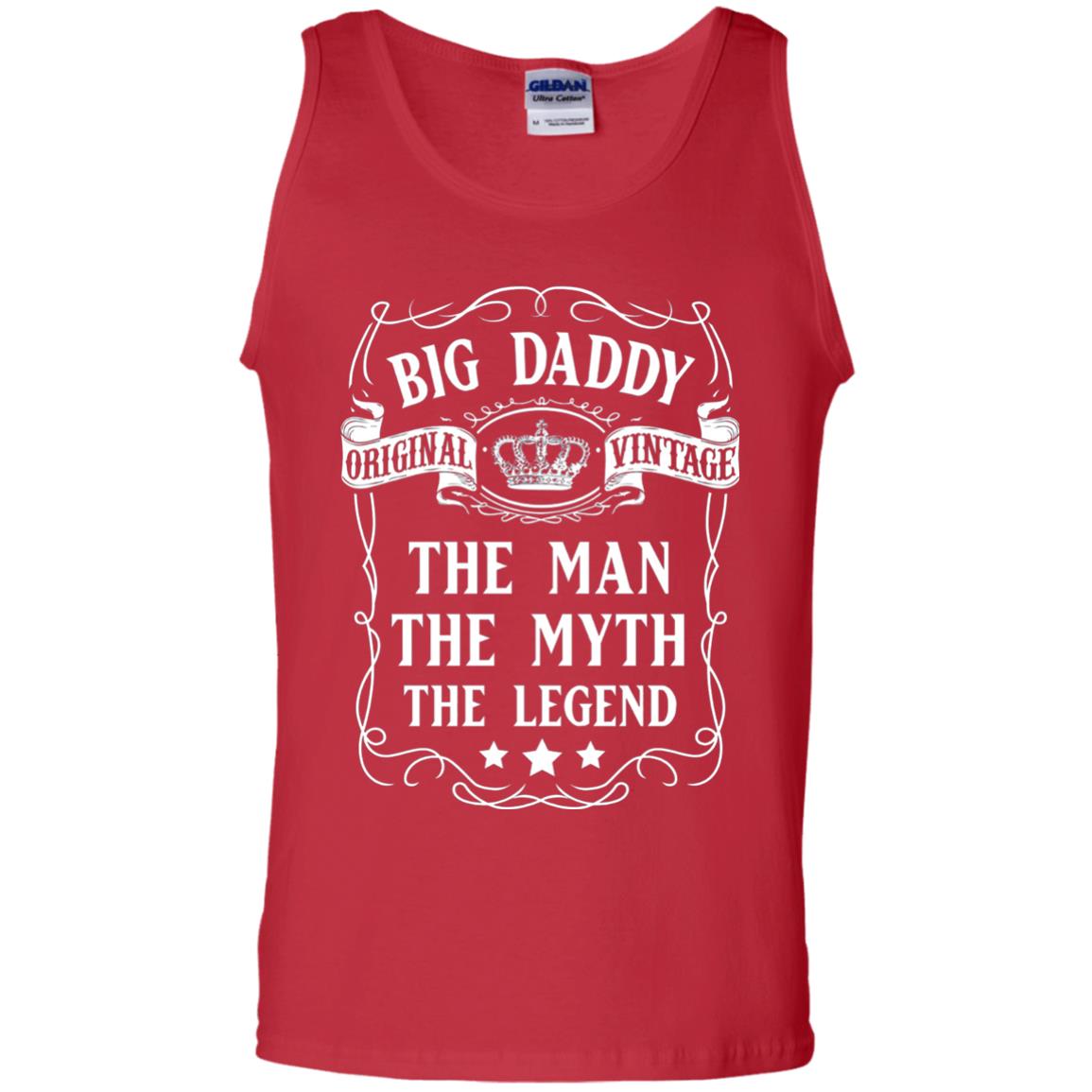 Big Daddy Original Vintage The Man Myth Legend Grandfather T-shirt Red