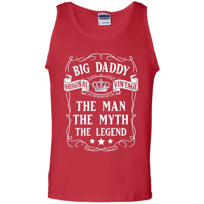 Big Daddy Original Vintage The Man Myth Legend Grandfather T-shirt Red