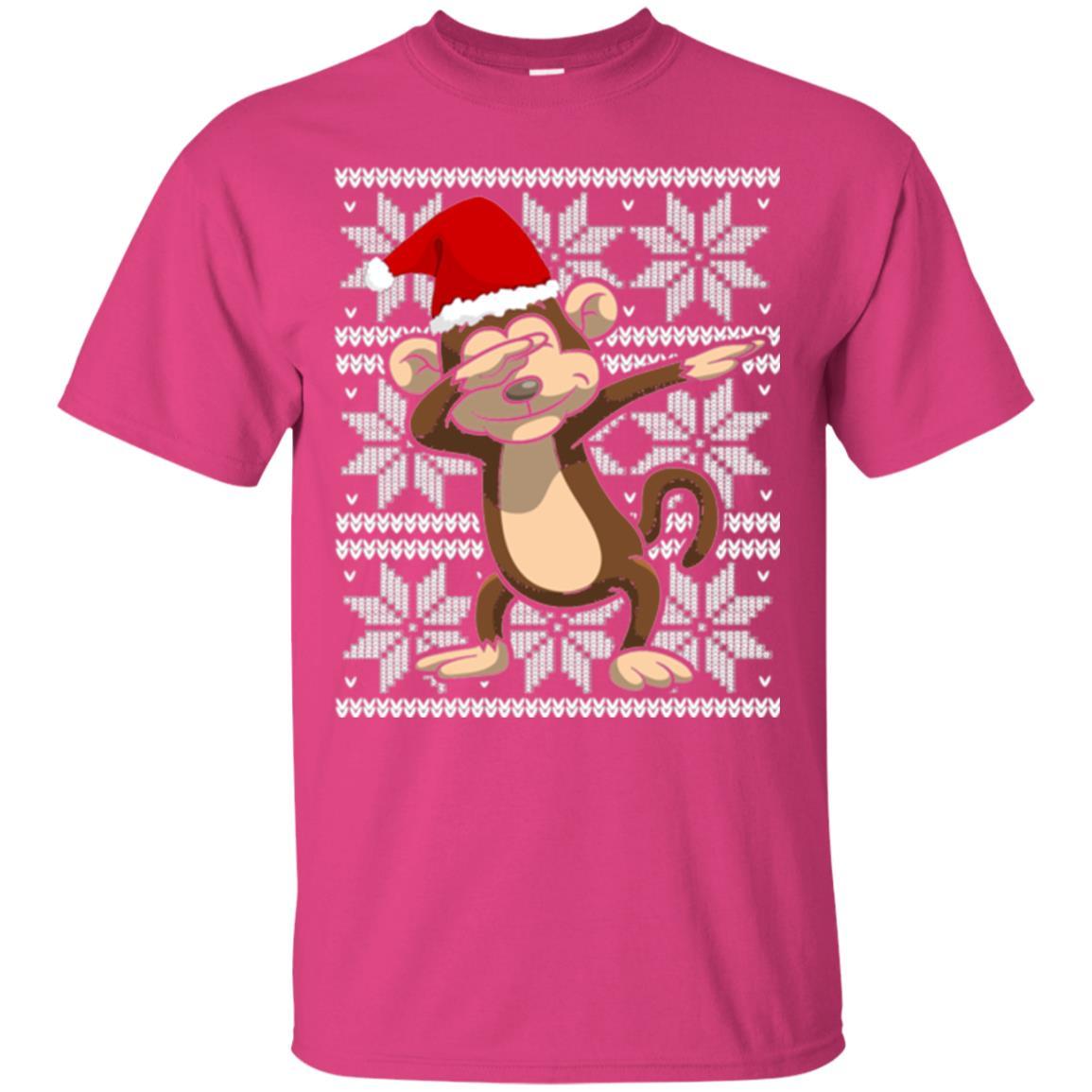 Christmas T-shirt Dabbing Monkey Heliconia