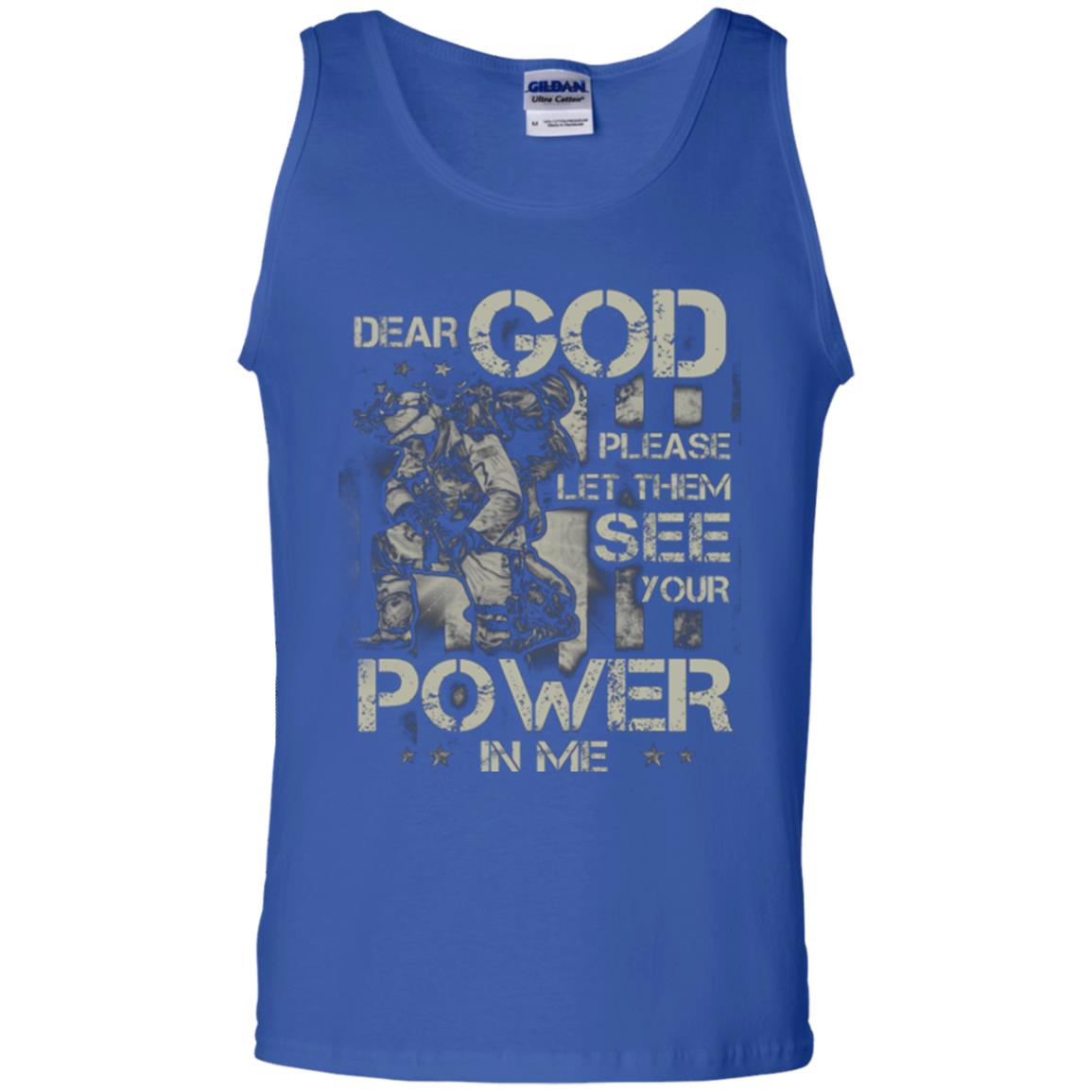 Dear God Please Let Them See Yuor Future In Me Military Shirt Royal
