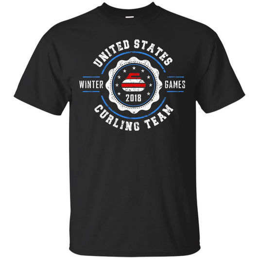 Usa Winter Curling 2018 T-shirt Black