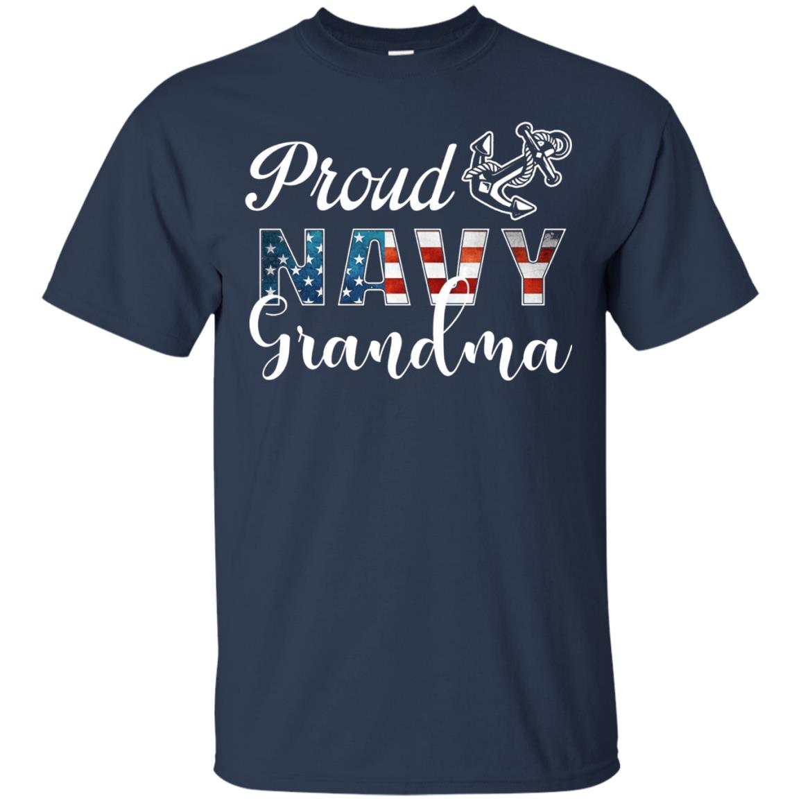 Proud Navy Grandma Military Mama Shirt Navy