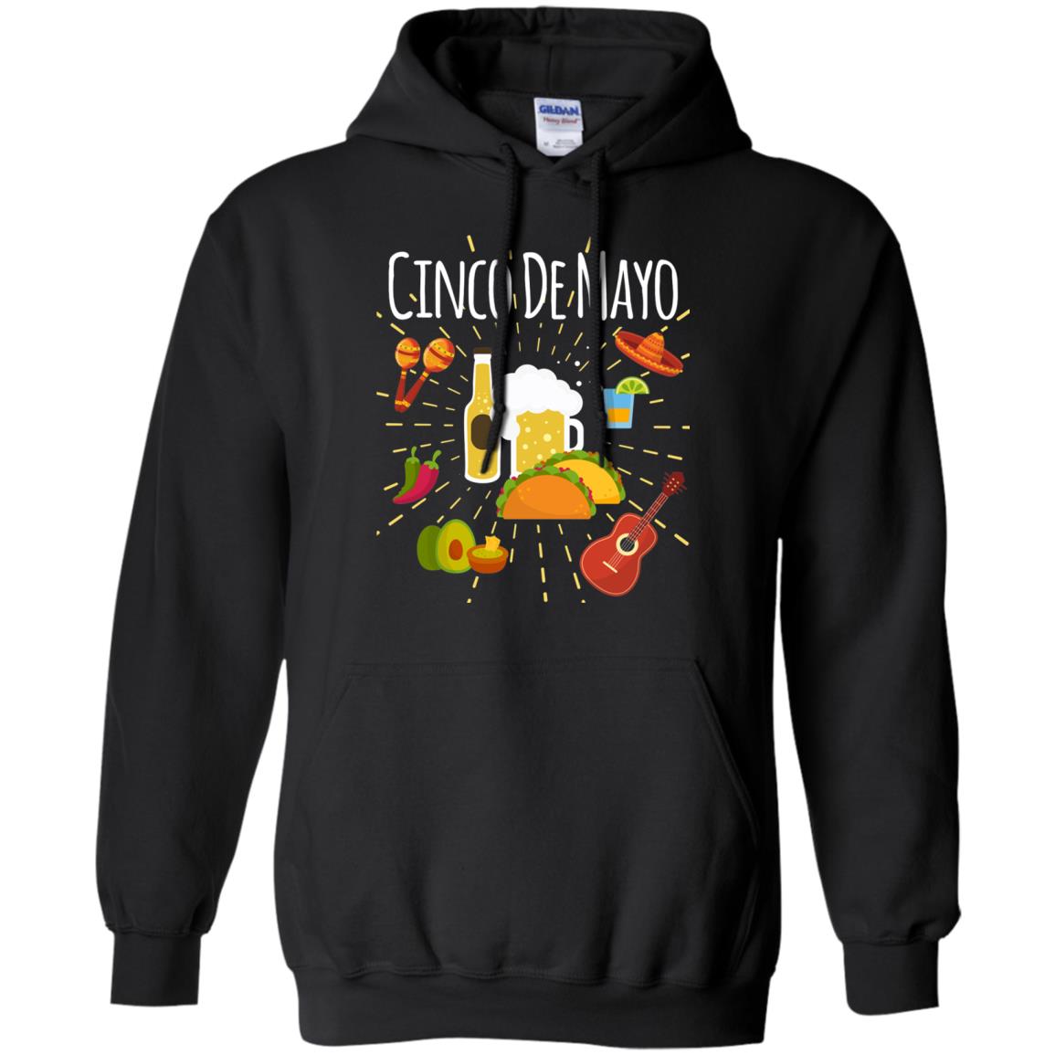 Cinco De Mayo Beer Tacos Guitar Mexico Shirt Black