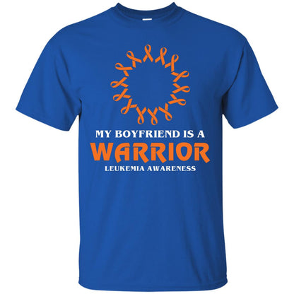My Boyfriend Is A Warrior Leukemia Awareness T-shirt Royal