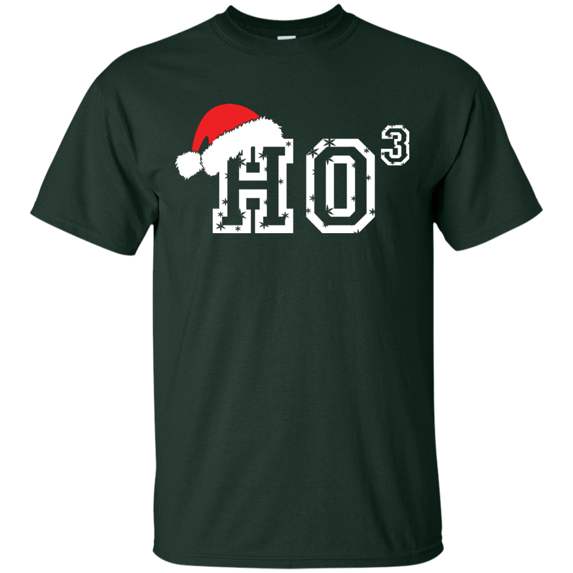Christmas T-Shirt Ho Ho Ho Forest Green