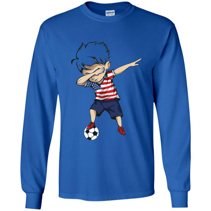 Dabbing Soccer Boy United States Jersey Shirt Usa Football Royal
