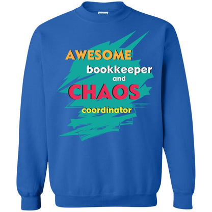 Bookkeeper T-shirt Awesome Bookkeeper And Chaos Coordinator Royal