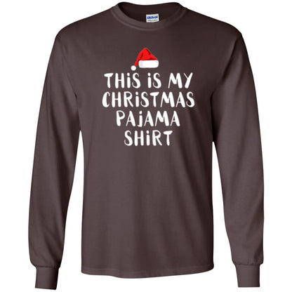 Christmas T-shirt This Is My Christmas Pajama Dark Chocolate