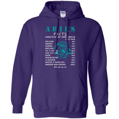 Aries Facts 1 Awesome Zodiac Sign Gift Shirt For Aries Horoscope Purple