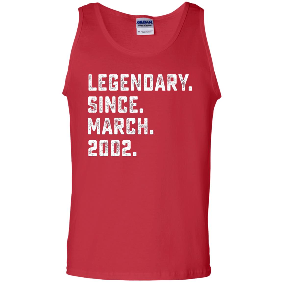 Legendary Since March 2002 16th Years Old Birthday T-shirt Red