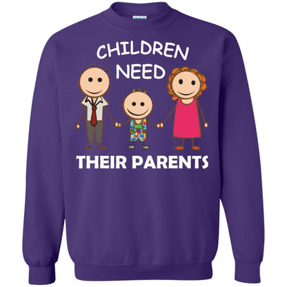 Children Need Their Parents End Separation Family Shirt Purple