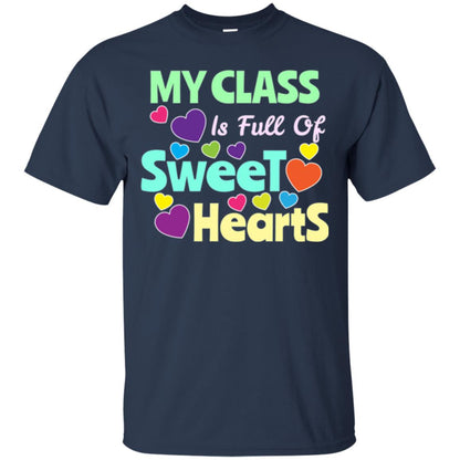Valentines Day T-shirt I Love My Sweet Hearts Navy