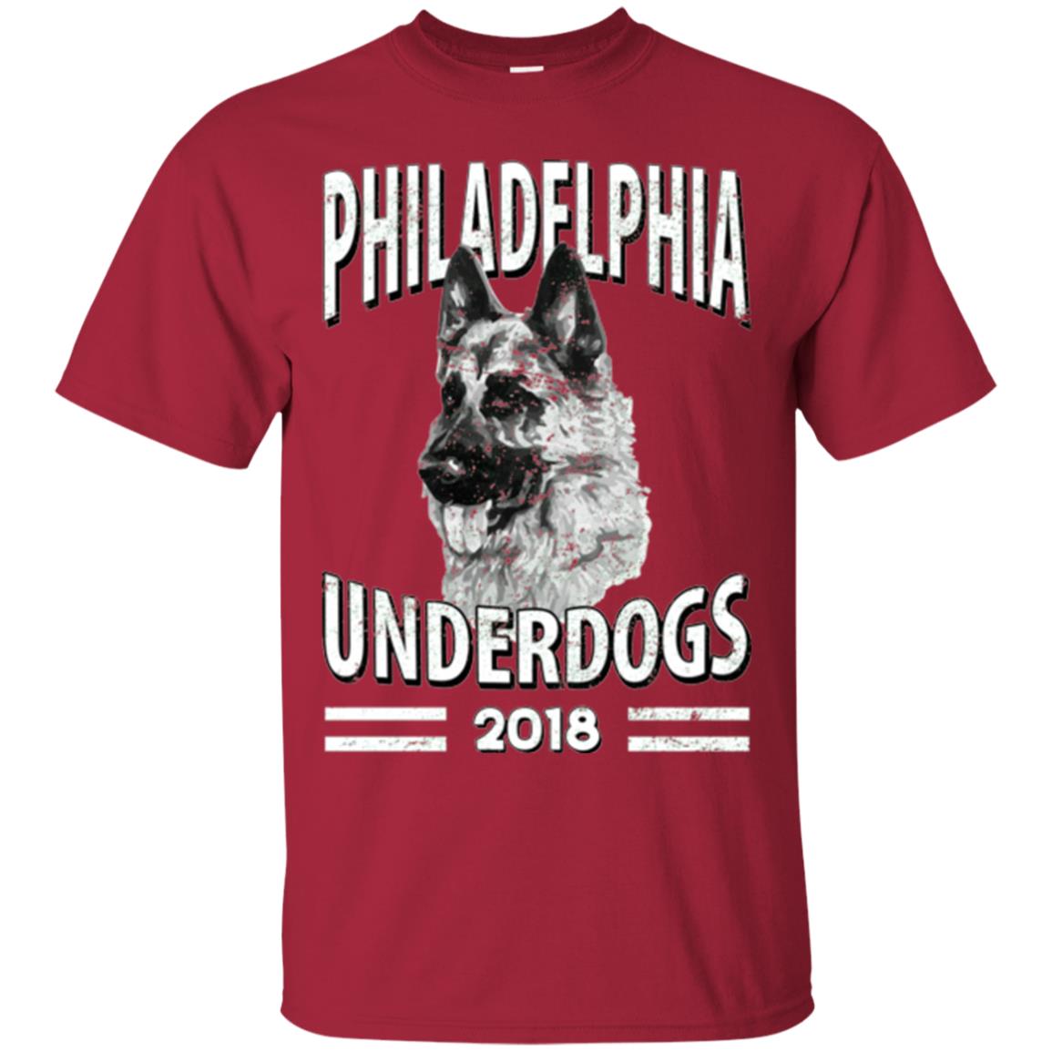Dog Lover T-shirt Philadelphia Underdogs 2018 T-shirt Cardinal
