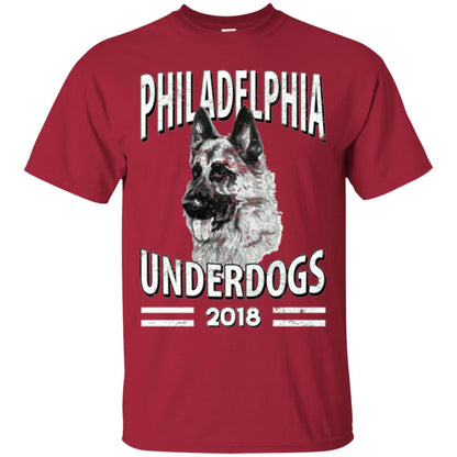 Dog Lover T-shirt Philadelphia Underdogs 2018 T-shirt Cardinal