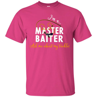 I'm A Master Baiter Ask Me About My Tackle Fishing Shirt For Mens Or Womnes Heliconia