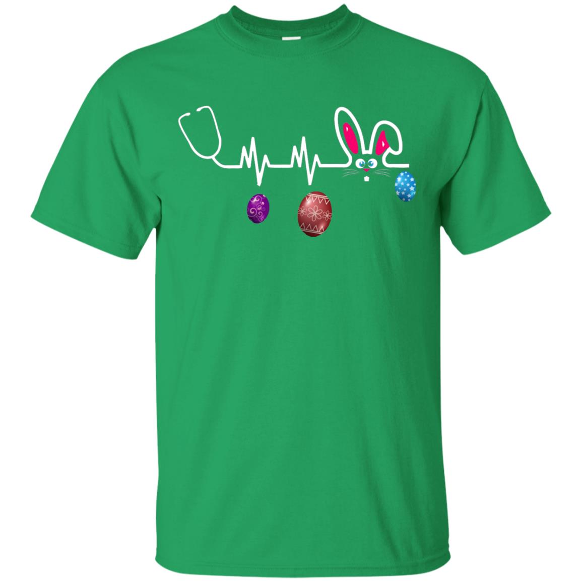Heartbeat Nurse Doctor Easter Bunny Shirt Irish Green