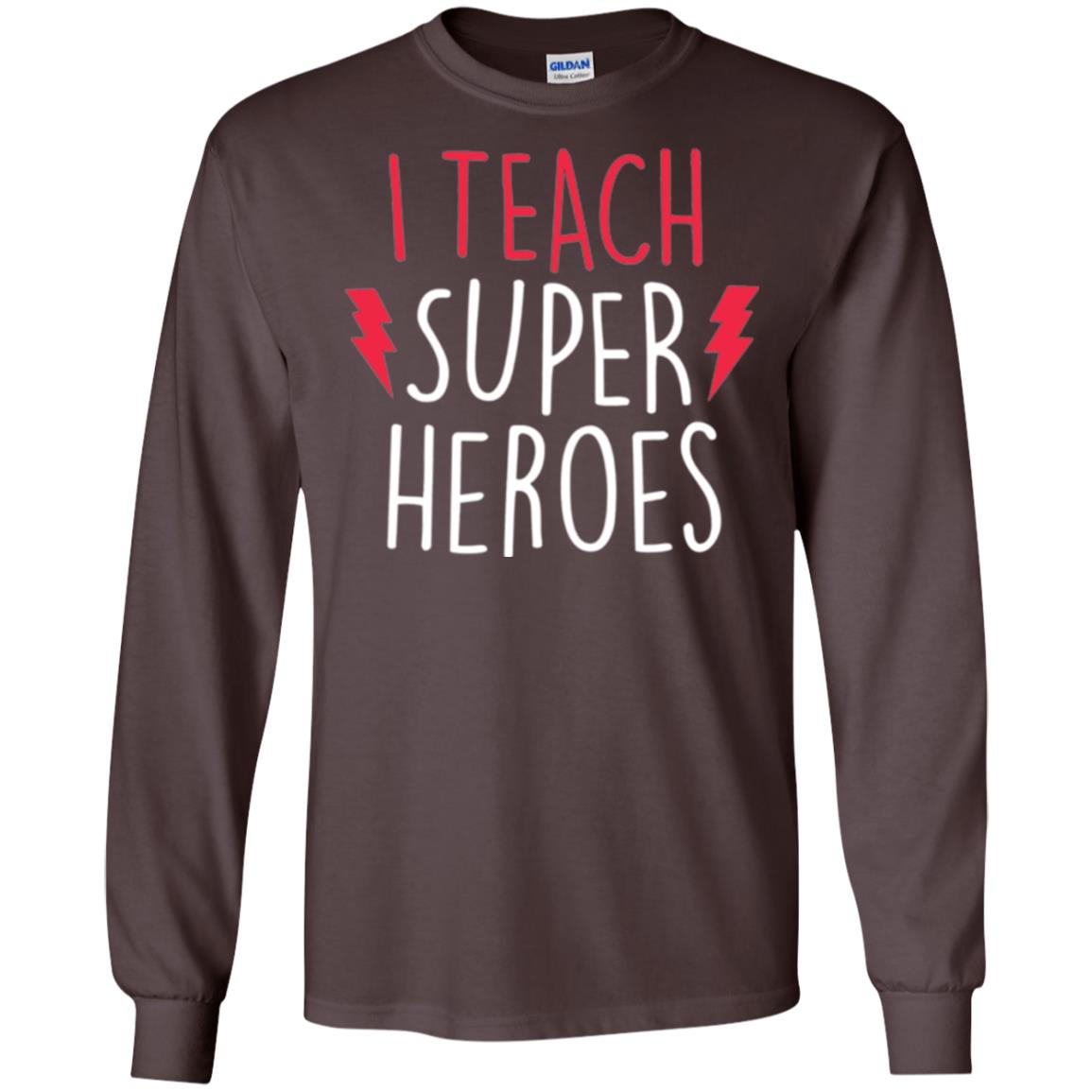 Cute Teacher T-shirt I Teach Super Heroes Dark Chocolate