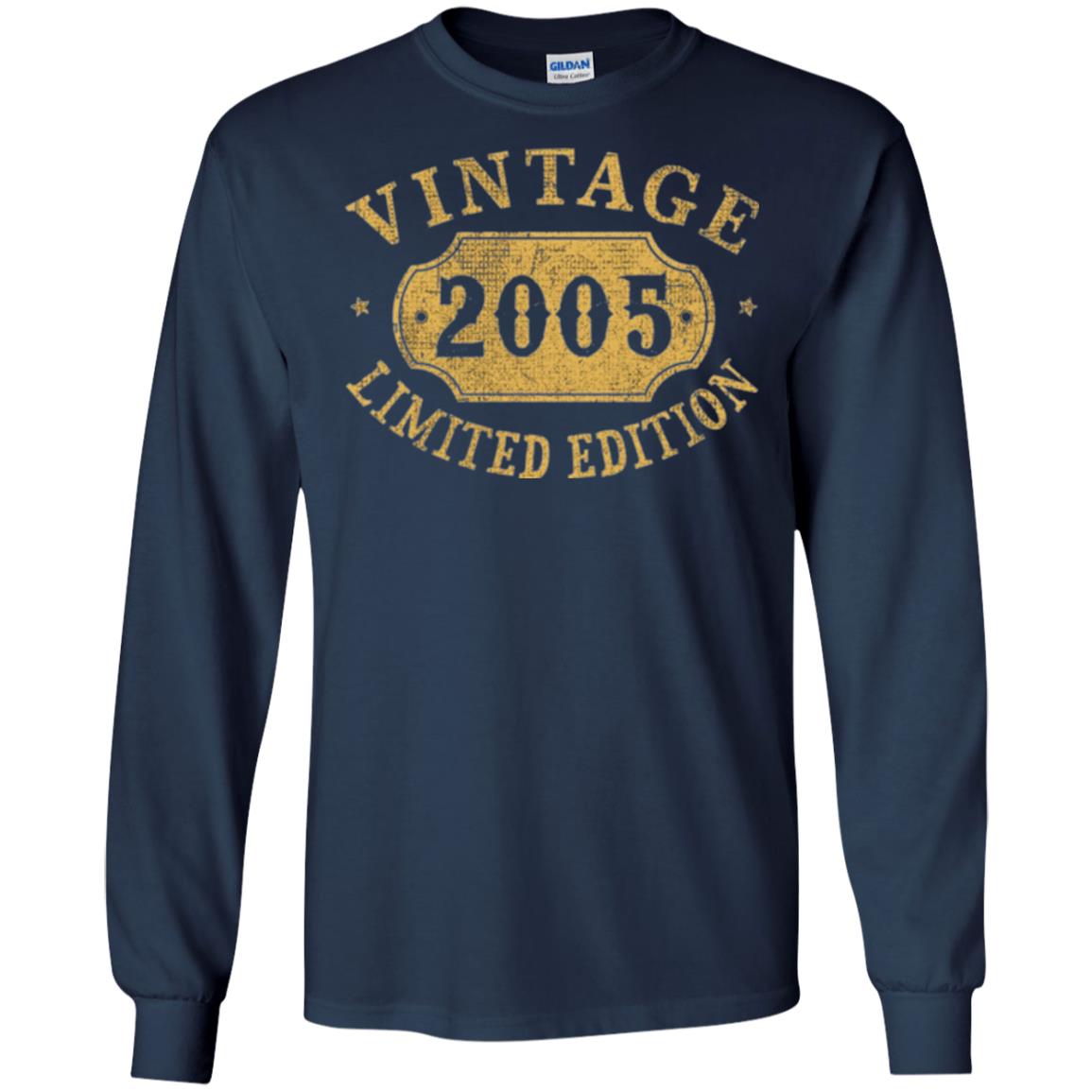 Brithday T-shirt Vintage 2005 Limited Edition Navy