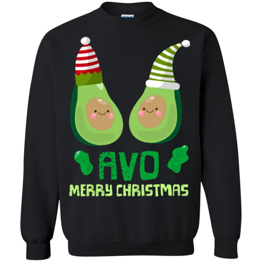 Avocado Merry Christmas T-shirt Black