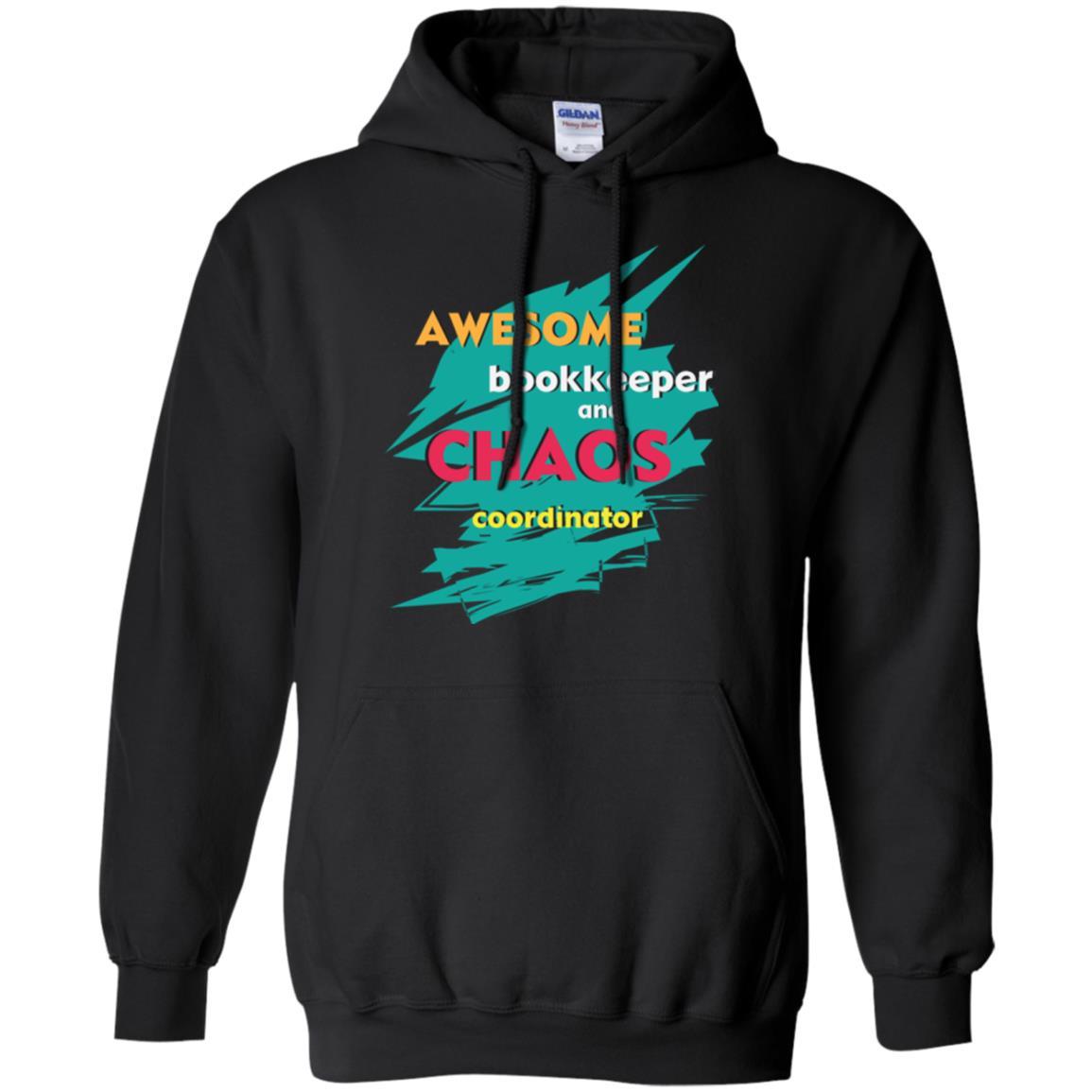 Bookkeeper T-shirt Awesome Bookkeeper And Chaos Coordinator Black