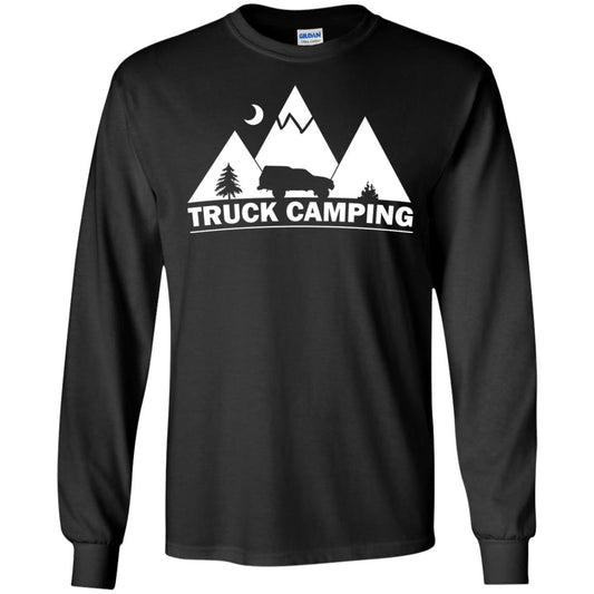 Truck Camping Night Landscape And Adventures T-shirt Black