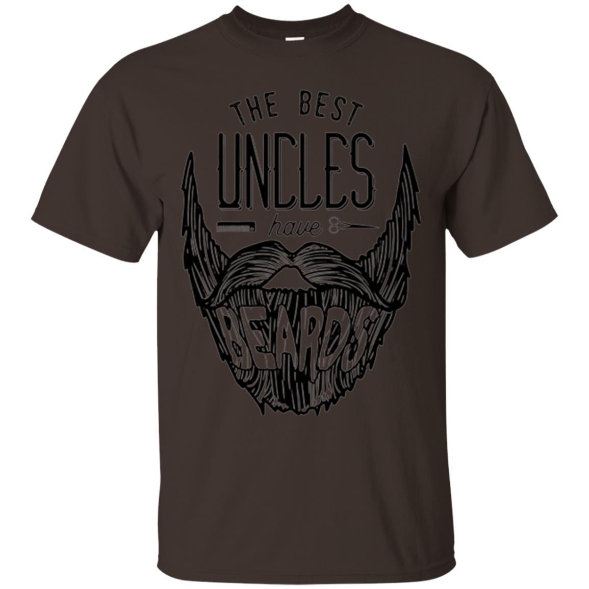 Funny Uncle T-shirt The Best Uncles Have Beards Dark Chocolate