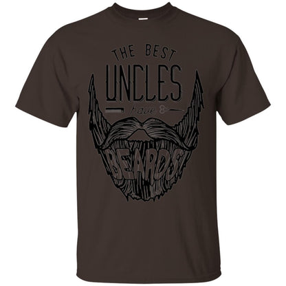 Funny Uncle T-shirt The Best Uncles Have Beards Dark Chocolate