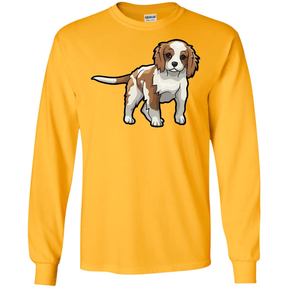 Cute Blenheim Cavalier King Charles Spaniel T-shirt Gold