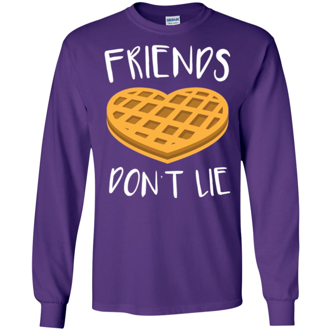 Funny Waffle T-shirt Friends Don_t Lie Purple