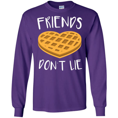 Funny Waffle T-shirt Friends Don_t Lie Purple