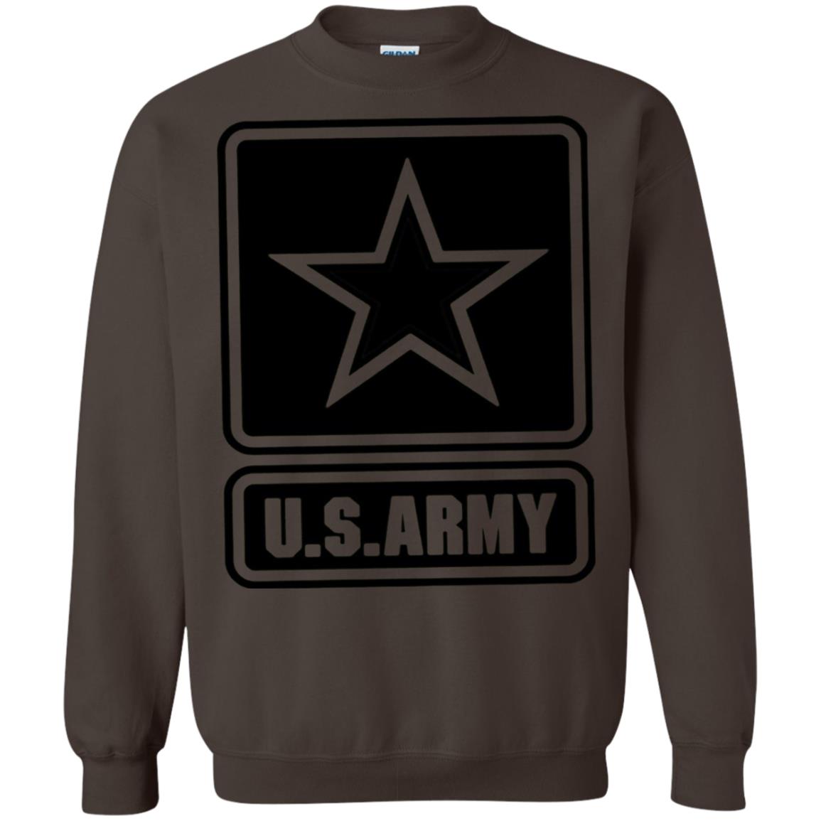 Us Army Black Logo United States Design T-shirt Dark Chocolate