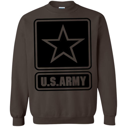 Us Army Black Logo United States Design T-shirt Dark Chocolate