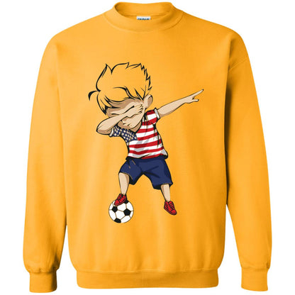 Dabbing Soccer Boy United States Jersey Shirt Usa Football Gold