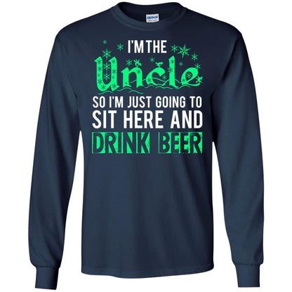Uncle T-shirt I'm Just Going To Sit Here And Drink Beer Navy