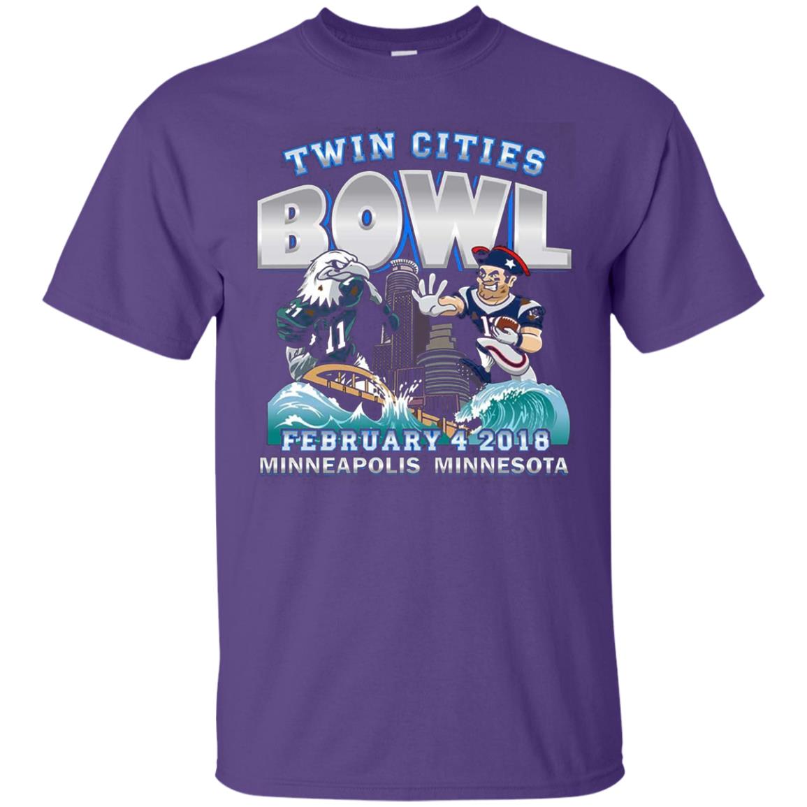 Football Lover T-shirt Twin Cities Bowl Purple