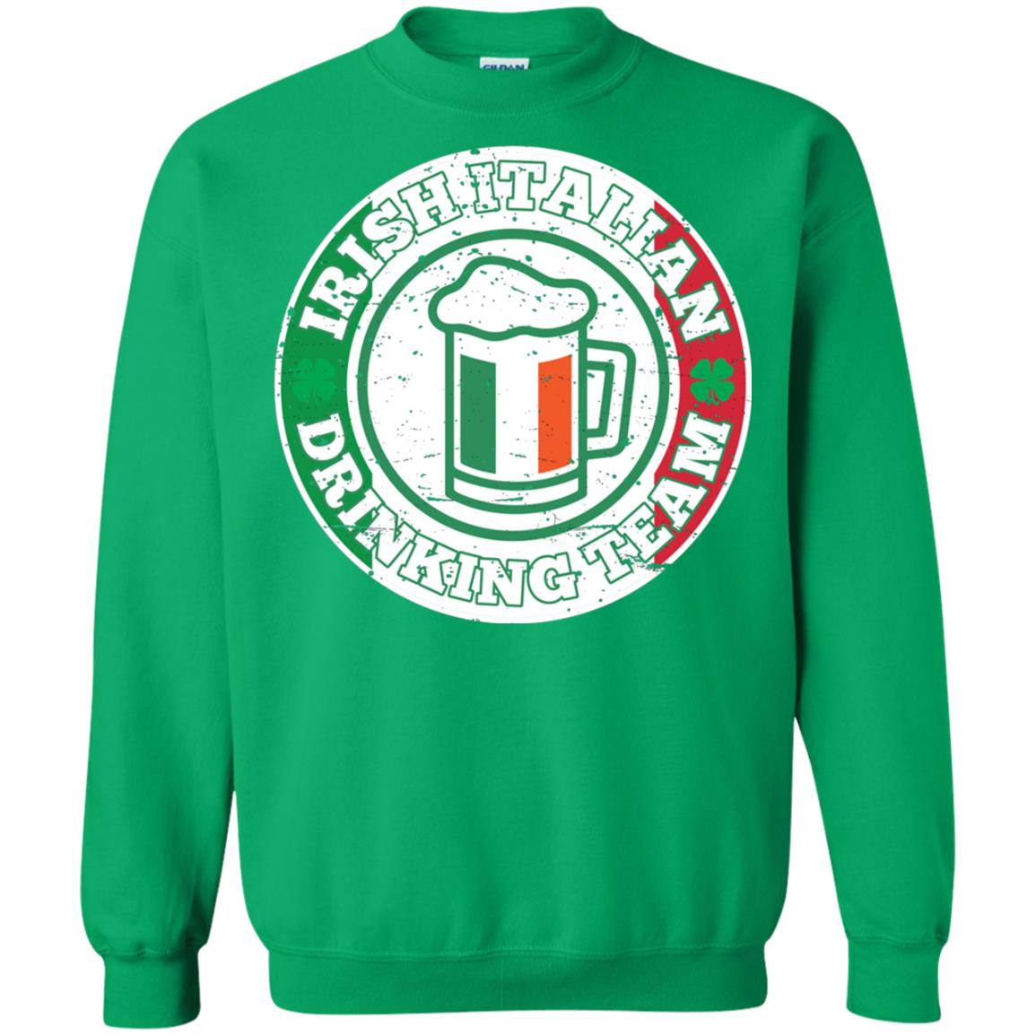 Irish Italian Drinking Team Italy Flag St Patrick_s Day T-shirt Irish Green