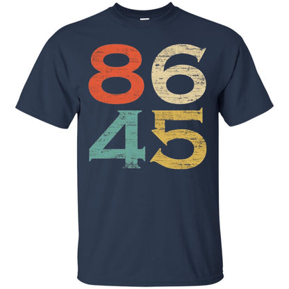 Classic Vintage Style 86 45 Anti Trump T-shirt Navy