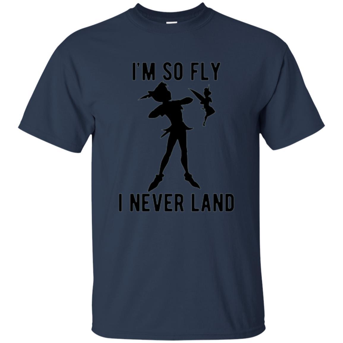 Film T-shirt Tinker Bell I'm So Fly I Never Land Navy