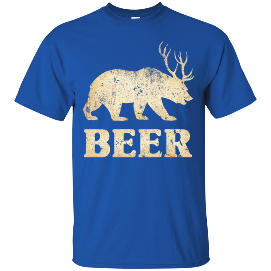 Beer T-shirt Vintage Bear Deer Royal