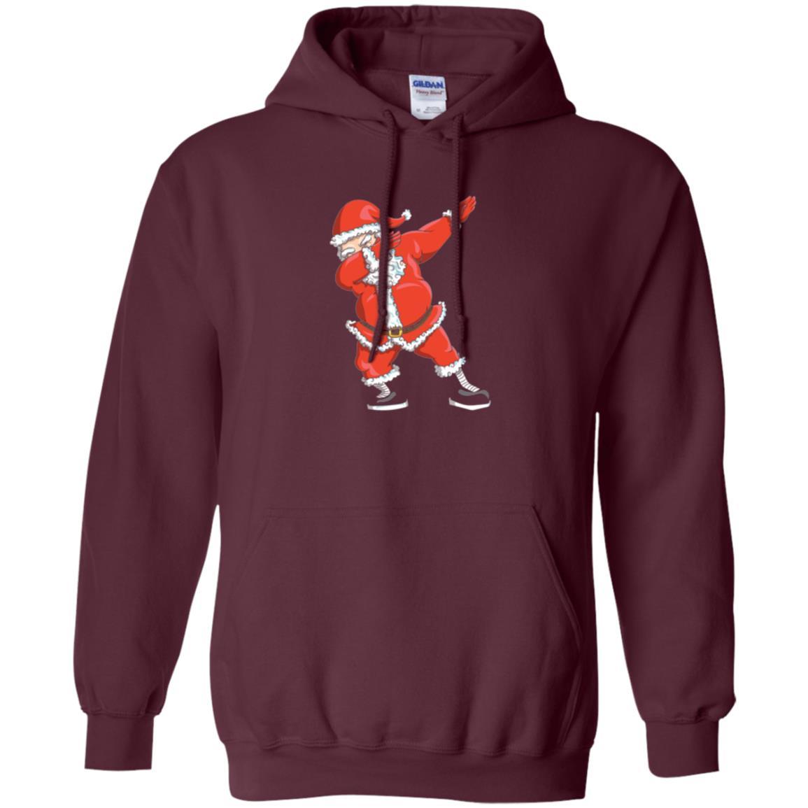Christmas T-shirt Dabbing Santa Claus T-shirt Maroon
