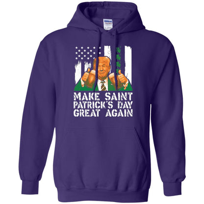 Make St Patrick_s Day Great Again Funny Trump T-shirt Purple