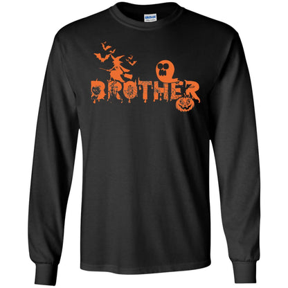 Halloween Pumpkin Brother Family Shirt Black