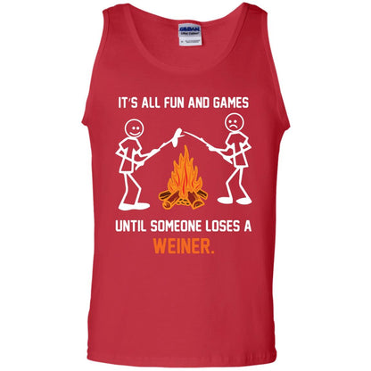 Camper T-shirt It’s All Fun And Games Until Someone Loses A Weiner Red