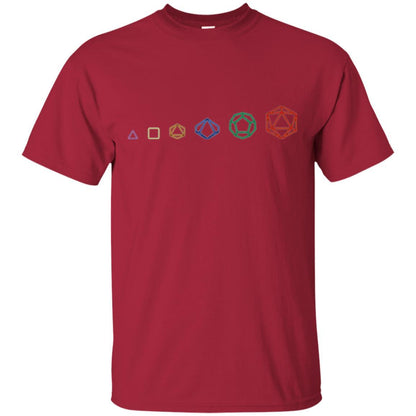 Gamer T-shirt D20 Dice Evolution Role T-shirt Cardinal