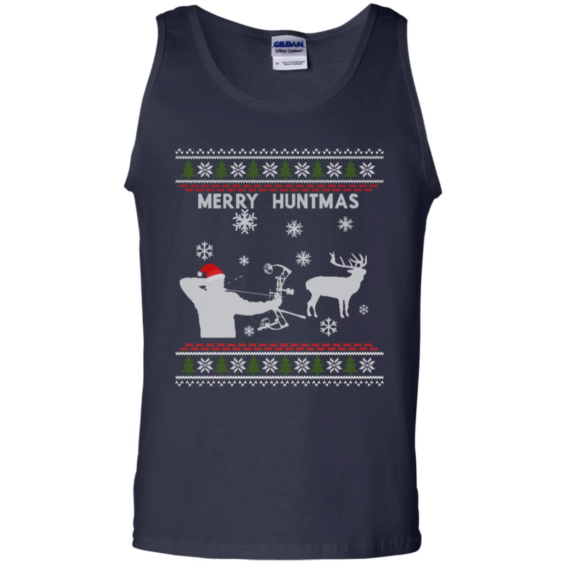 Hunting Christmas X-mas Gift Shirt For Mens Navy