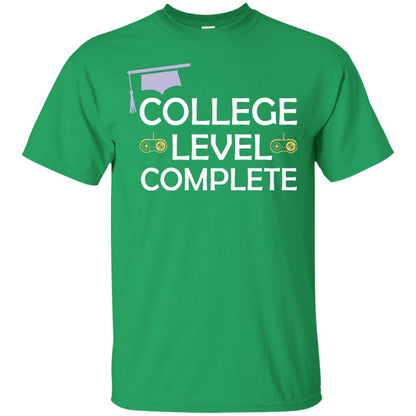 College Level Complete Funny College Graduation Shirt Irish Green