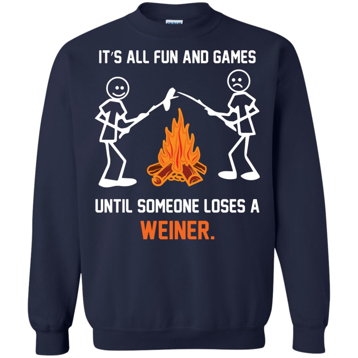 Camper T-shirt It’s All Fun And Games Until Someone Loses A Weiner Navy