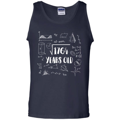 Square Root Of 1764 42nd Birthday 42 Years Old Math T-shirt Navy