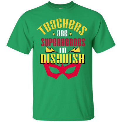 Teachers Are Superheroes In Disguise Movie Fan T-shirt Irish Green